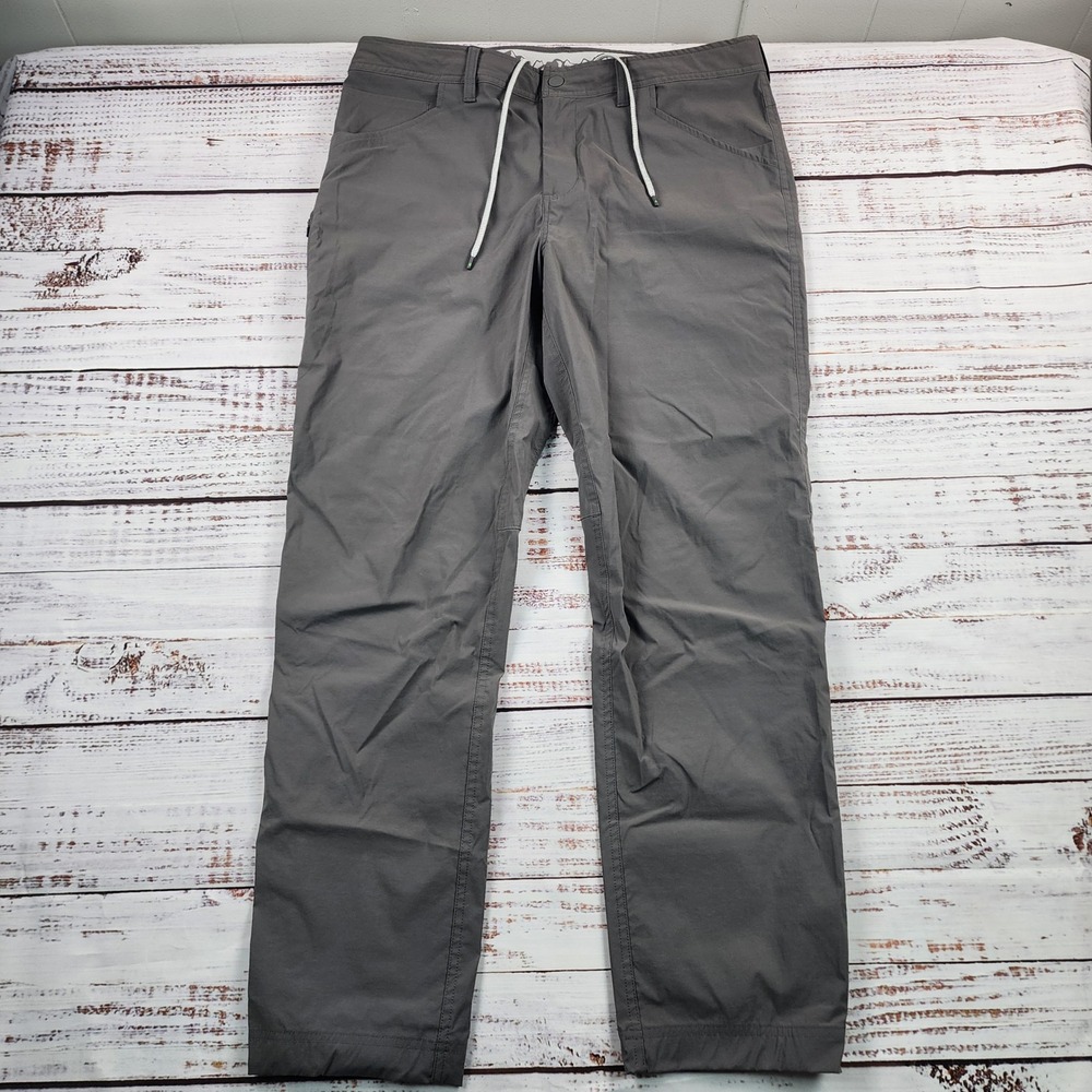 Stio Cut Bank Pant Mens 36xR Gray Nylon Stretch Hiking Outdoor Travel Pants